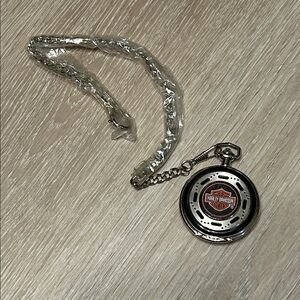 Never Used Franklin Mint Harley-Davidson Heritage Softail Pocket Watch